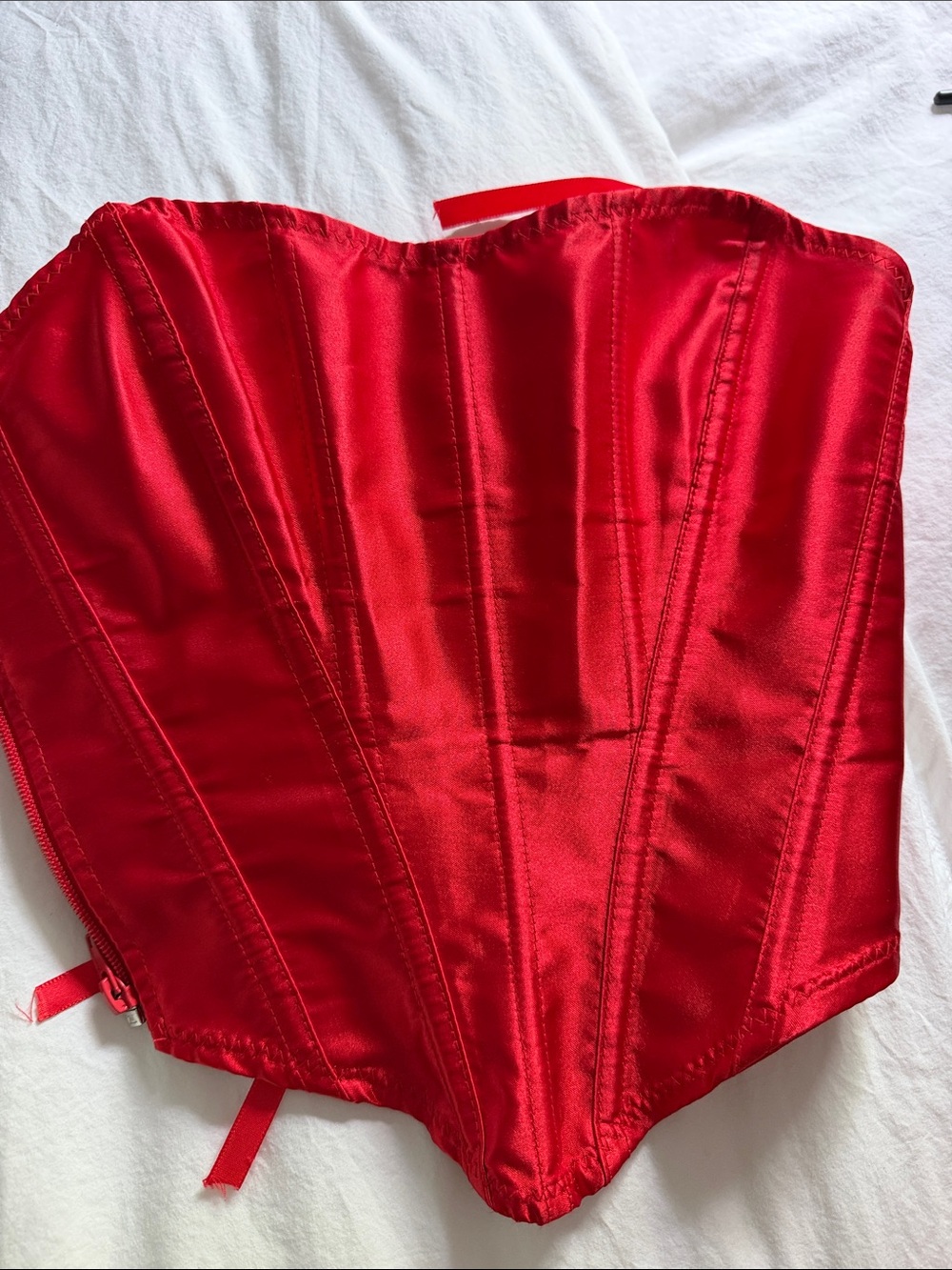 Red Strapless Corset